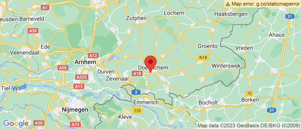 Google maps locatie van Wassink Autogroep P B.V. Doetinchem