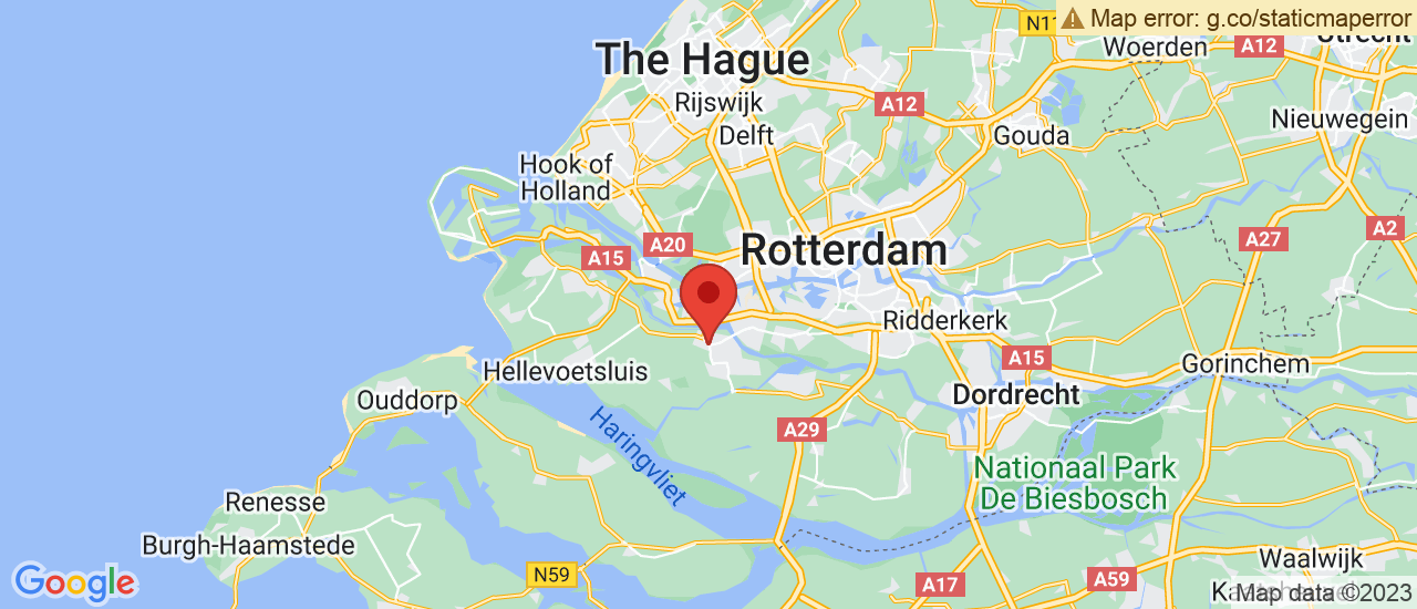 Google maps locatie van Auto Hoogenboom Spijkenisse