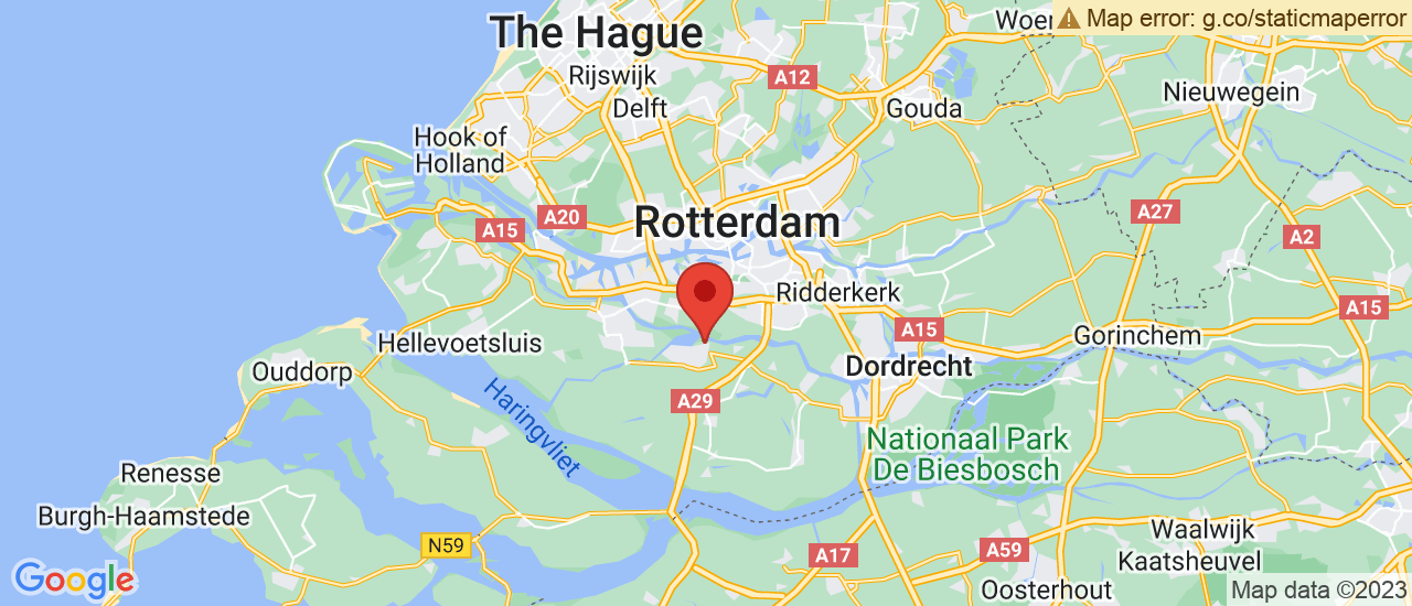 Google maps locatie van Occasion Center Hoekse Waard BV