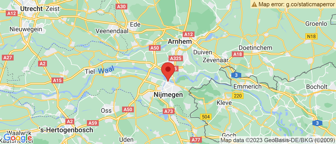 Google maps locatie van Mulders Nijmegen