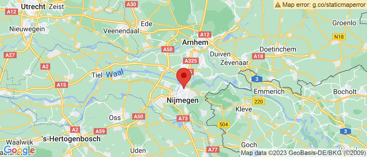 Google maps locatie van Vallei Auto Groep Nijmegen