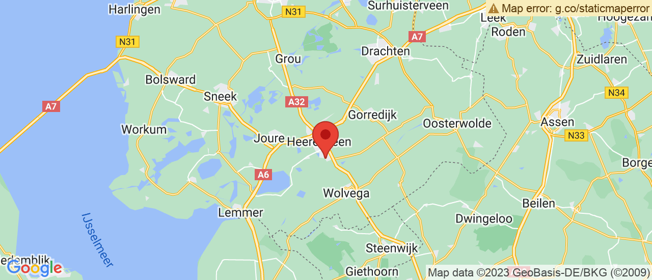 Google maps locatie van Jaap Dik Heerenveen