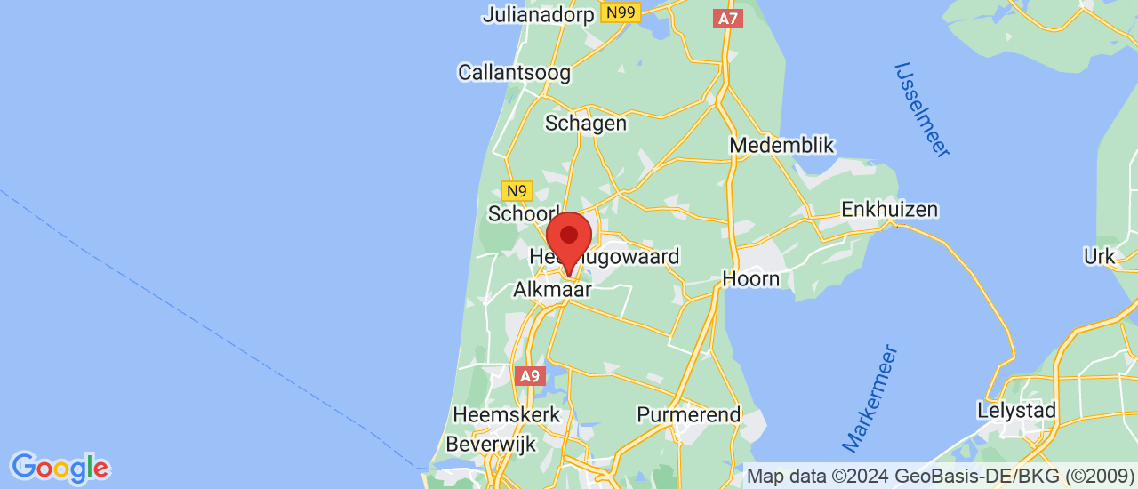 Google maps locatie van Gomes Noord-Holland B.V. Alkmaar Zuid