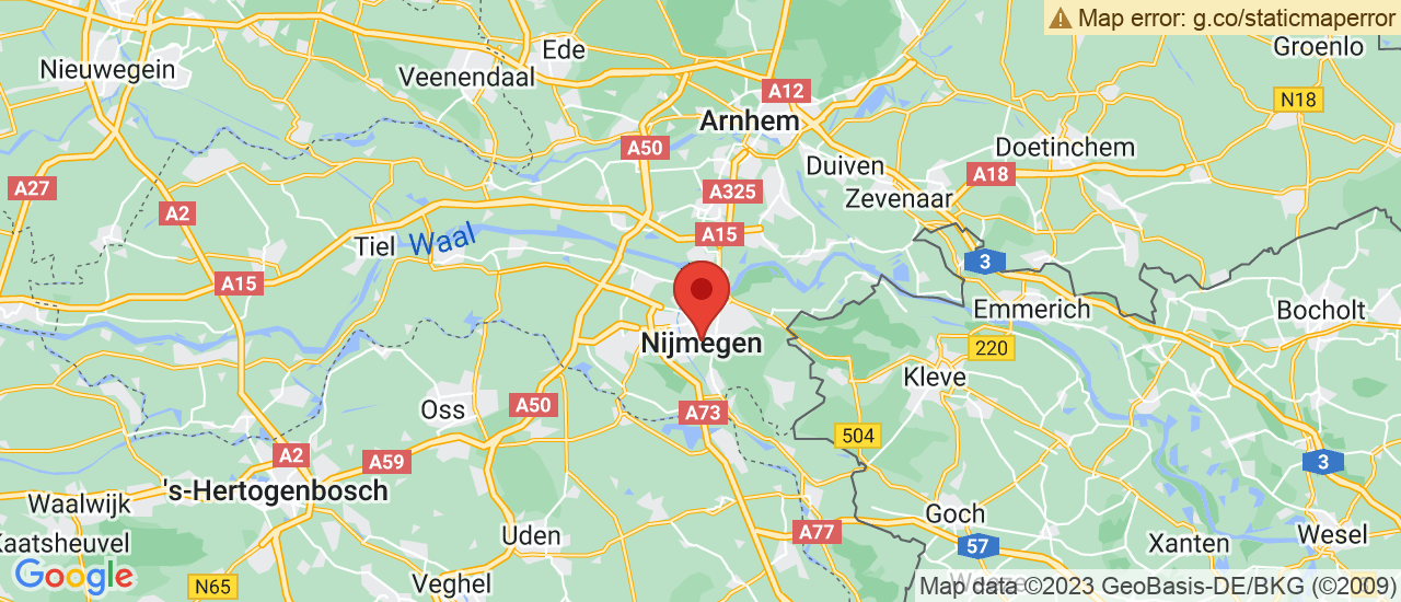 Google maps locatie van Oostendorp Auto Nijmegen
