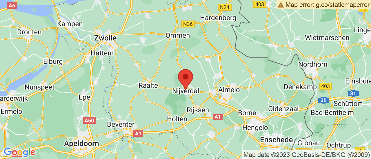 Google maps locatie van Autobedrijf Jan Olthof