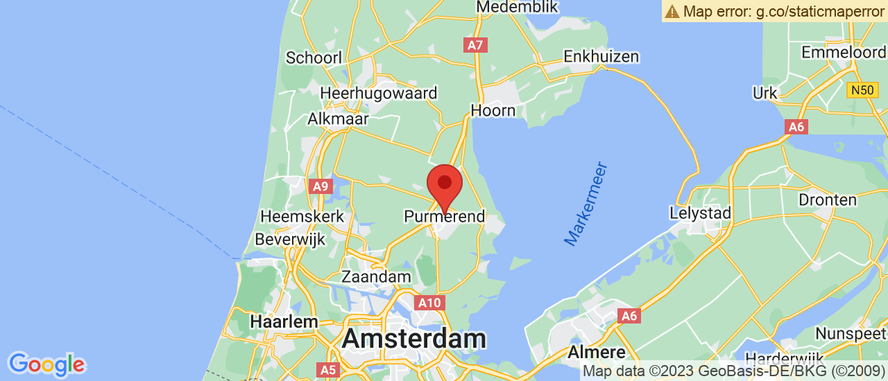 Google maps locatie van Dekkerautogroep Purmerend