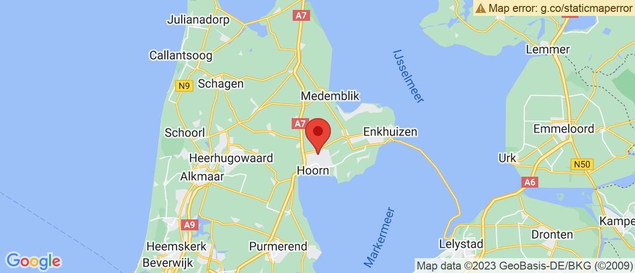 Google maps locatie van Dekkerautogroep Zwaag