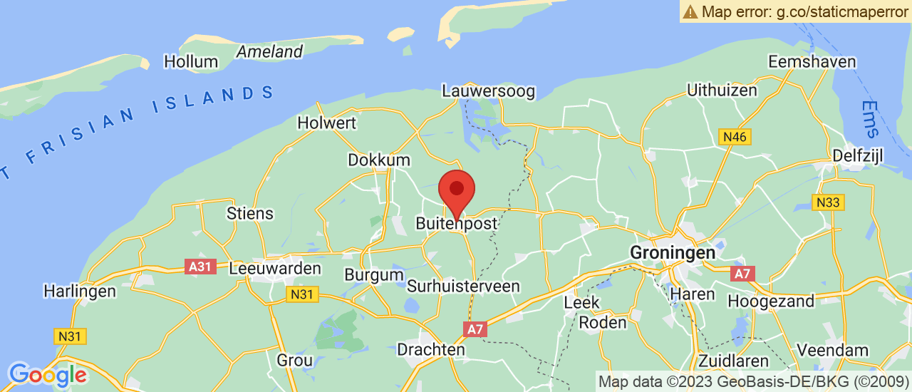 Google maps locatie van Auto Veenstra