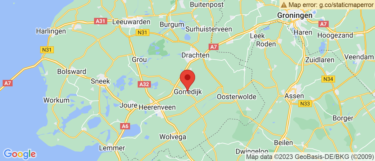Google maps locatie van Autobedrijf van der Veen Gorredijk