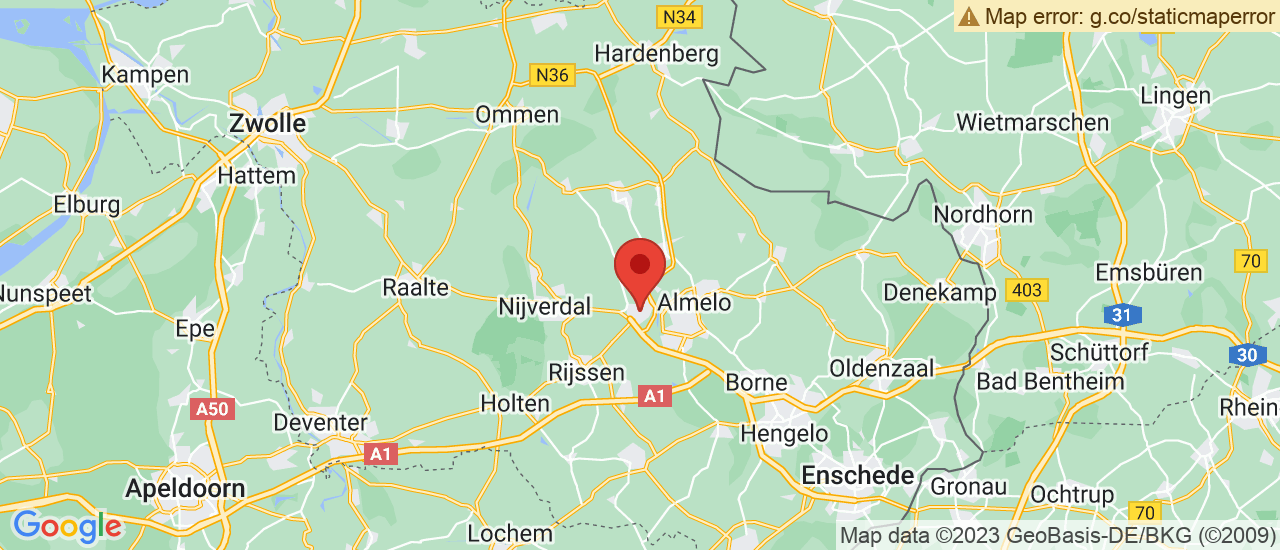 Google maps locatie van Autobedrijf Weldam