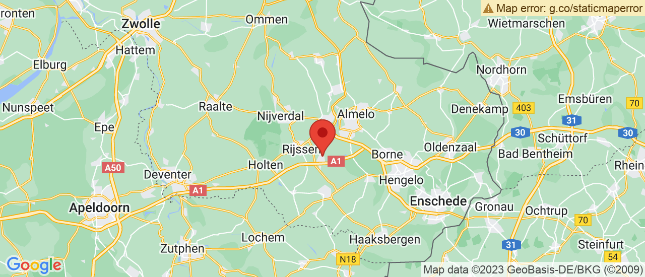 Google maps locatie van Autobedrijf Oude Mulders B.V.